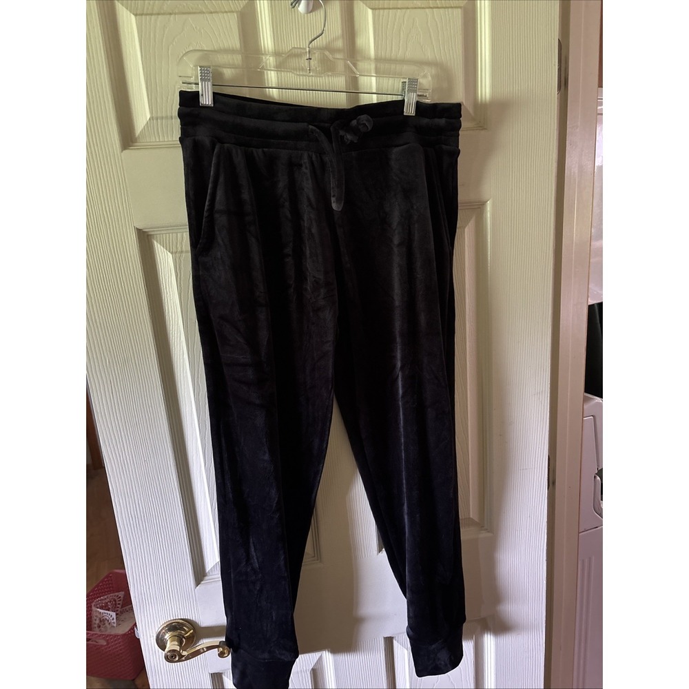 Leg‎ End Women's Soft Velour Black Track Pants Joggers Women's XL